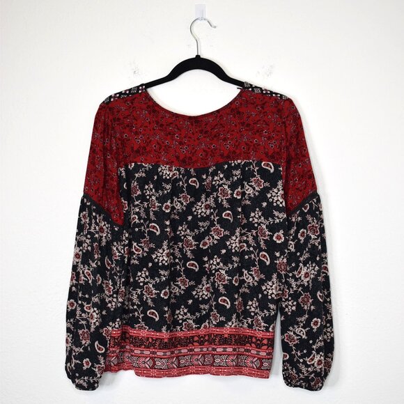 Knox Rose Black and Red Floral Blouse - Picture 8 of 16